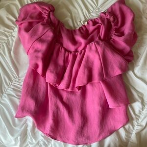 Impeccable Pig bright pink flowy top